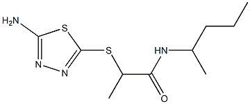 2-[(5-amino-1,3,4-thiadiazol-2-yl)sulfanyl]-N-(pentan-2-yl)propanamide Structure