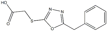2-[(5-benzyl-1,3,4-oxadiazol-2-yl)sulfanyl]acetic acid Struktur