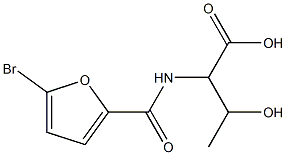 2-[(5-bromo-2-furoyl)amino]-3-hydroxybutanoic acid Struktur