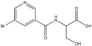 2-[(5-bromopyridin-3-yl)formamido]-3-hydroxypropanoic acid Structure