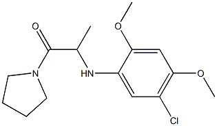 2-[(5-chloro-2,4-dimethoxyphenyl)amino]-1-(pyrrolidin-1-yl)propan-1-one,,结构式