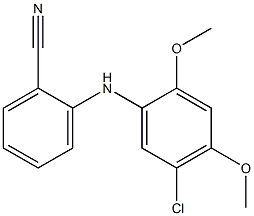 2-[(5-chloro-2,4-dimethoxyphenyl)amino]benzonitrile 结构式