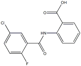 2-[(5-chloro-2-fluorobenzene)amido]benzoic acid 化学構造式