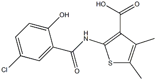  2-[(5-chloro-2-hydroxybenzene)amido]-4,5-dimethylthiophene-3-carboxylic acid