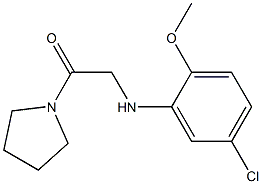 2-[(5-chloro-2-methoxyphenyl)amino]-1-(pyrrolidin-1-yl)ethan-1-one,,结构式