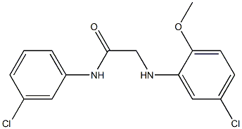 2-[(5-chloro-2-methoxyphenyl)amino]-N-(3-chlorophenyl)acetamide Struktur