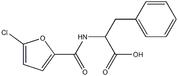 2-[(5-chlorofuran-2-yl)formamido]-3-phenylpropanoic acid Struktur