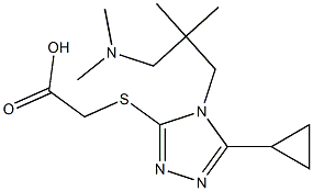  2-[(5-cyclopropyl-4-{2-[(dimethylamino)methyl]-2-methylpropyl}-4H-1,2,4-triazol-3-yl)sulfanyl]acetic acid