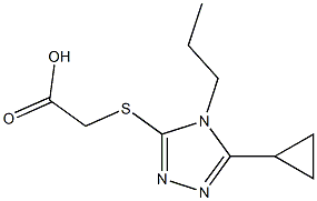 2-[(5-cyclopropyl-4-propyl-4H-1,2,4-triazol-3-yl)sulfanyl]acetic acid Struktur