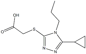 2-[(5-cyclopropyl-4-propyl-4H-1,2,4-triazol-3-yl)sulfanyl]acetic acid Structure