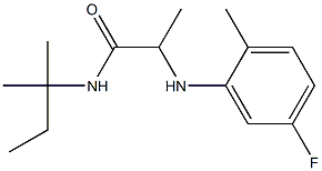 2-[(5-fluoro-2-methylphenyl)amino]-N-(2-methylbutan-2-yl)propanamide