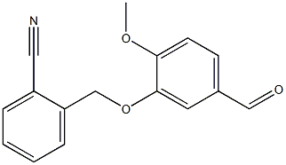 2-[(5-formyl-2-methoxyphenoxy)methyl]benzonitrile 化学構造式