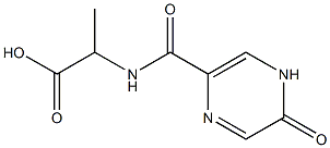 2-[(5-oxo-4,5-dihydropyrazin-2-yl)formamido]propanoic acid Struktur