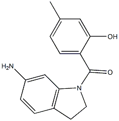 2-[(6-amino-2,3-dihydro-1H-indol-1-yl)carbonyl]-5-methylphenol Structure