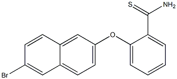 2-[(6-bromonaphthalen-2-yl)oxy]benzene-1-carbothioamide 化学構造式
