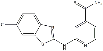 2-[(6-chloro-1,3-benzothiazol-2-yl)amino]pyridine-4-carbothioamide 结构式
