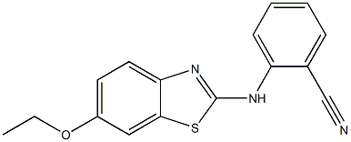 2-[(6-ethoxy-1,3-benzothiazol-2-yl)amino]benzonitrile 化学構造式