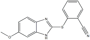 2-[(6-methoxy-1H-1,3-benzodiazol-2-yl)sulfanyl]benzonitrile,,结构式
