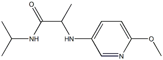 2-[(6-methoxypyridin-3-yl)amino]-N-(propan-2-yl)propanamide,,结构式