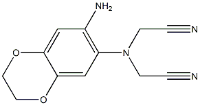 2-[(7-amino-2,3-dihydro-1,4-benzodioxin-6-yl)(cyanomethyl)amino]acetonitrile 结构式