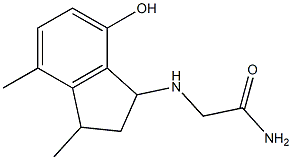 2-[(7-hydroxy-3,4-dimethyl-2,3-dihydro-1H-inden-1-yl)amino]acetamide Structure