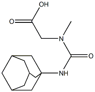 2-[(adamantan-1-ylcarbamoyl)(methyl)amino]acetic acid Struktur