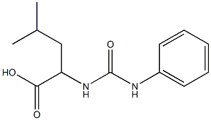 2-[(anilinocarbonyl)amino]-4-methylpentanoic acid Structure
