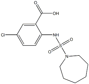 2-[(azepane-1-sulfonyl)amino]-5-chlorobenzoic acid 结构式