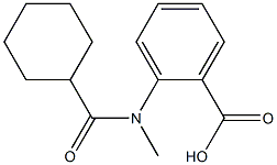 2-[(cyclohexylcarbonyl)(methyl)amino]benzoic acid,,结构式