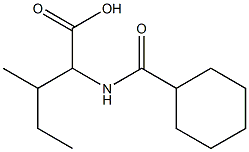 2-[(cyclohexylcarbonyl)amino]-3-methylpentanoic acid Struktur
