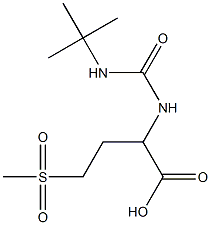 2-[(tert-butylcarbamoyl)amino]-4-methanesulfonylbutanoic acid,,结构式