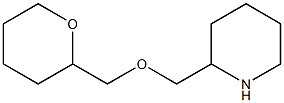 2-[(tetrahydro-2H-pyran-2-ylmethoxy)methyl]piperidine,,结构式