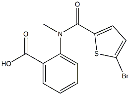 2-[[(5-bromothien-2-yl)carbonyl](methyl)amino]benzoic acid 结构式