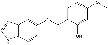 2-[1-(1H-indol-5-ylamino)ethyl]-5-methoxyphenol,,结构式