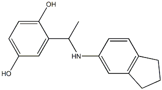 2-[1-(2,3-dihydro-1H-inden-5-ylamino)ethyl]benzene-1,4-diol Struktur