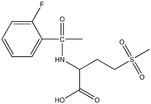 2-[1-(2-fluorophenyl)acetamido]-4-methanesulfonylbutanoic acid 结构式