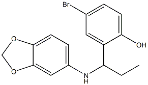 2-[1-(2H-1,3-benzodioxol-5-ylamino)propyl]-4-bromophenol Structure