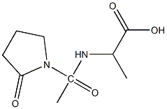 2-[1-(2-oxopyrrolidin-1-yl)acetamido]propanoic acid Struktur