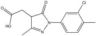 2-[1-(3-chloro-4-methylphenyl)-3-methyl-5-oxo-4,5-dihydro-1H-pyrazol-4-yl]acetic acid,,结构式