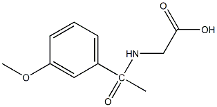 2-[1-(3-methoxyphenyl)acetamido]acetic acid 化学構造式