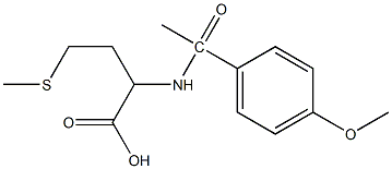 2-[1-(4-methoxyphenyl)acetamido]-4-(methylsulfanyl)butanoic acid,,结构式