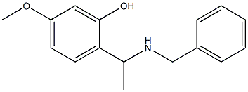 2-[1-(benzylamino)ethyl]-5-methoxyphenol,,结构式