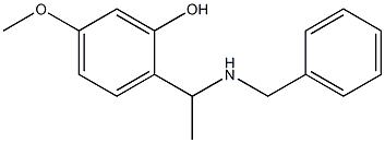 2-[1-(benzylamino)ethyl]-5-methoxyphenol 化学構造式