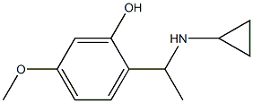 2-[1-(cyclopropylamino)ethyl]-5-methoxyphenol,,结构式