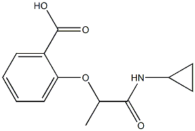 2-[1-(cyclopropylcarbamoyl)ethoxy]benzoic acid Structure