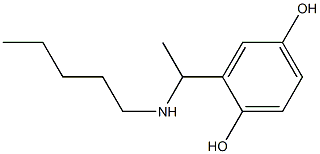 2-[1-(pentylamino)ethyl]benzene-1,4-diol 结构式