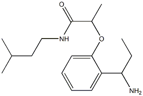 2-[2-(1-aminopropyl)phenoxy]-N-(3-methylbutyl)propanamide Structure