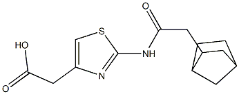 2-[2-(2-{bicyclo[2.2.1]heptan-2-yl}acetamido)-1,3-thiazol-4-yl]acetic acid 结构式