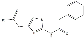 2-[2-(2-phenylacetamido)-1,3-thiazol-4-yl]acetic acid Structure