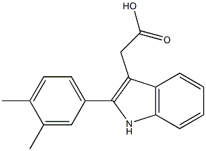 2-[2-(3,4-dimethylphenyl)-1H-indol-3-yl]acetic acid 结构式